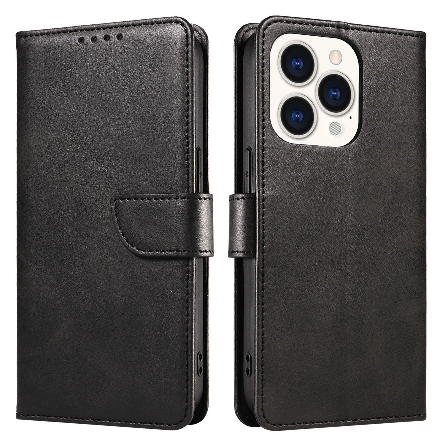 Kryt na mobilní telefon pro iPhone 14 Pro Max Square Clasp Anti-shock Flip Kožené peněženkové pouzdro se stojánkem Kryt na mobilní telefon pro iPhone 14 Pro Max Square Clasp Anti-shock Flip Kožené peněženkové pouzdro se stojánkem